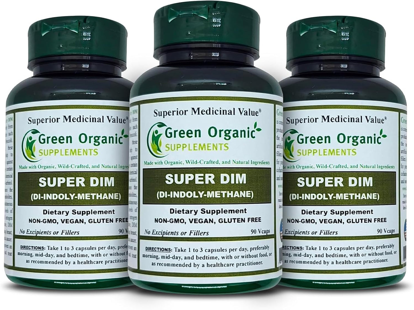 Green Organic Supplements DIM, Diindolylmethane, Indole-3-Carbinol, Broccoli, 90 Vegetable Capsules, High Absorption, Non-GMO, Gluten-Free (Pack of 4) - görsel 9