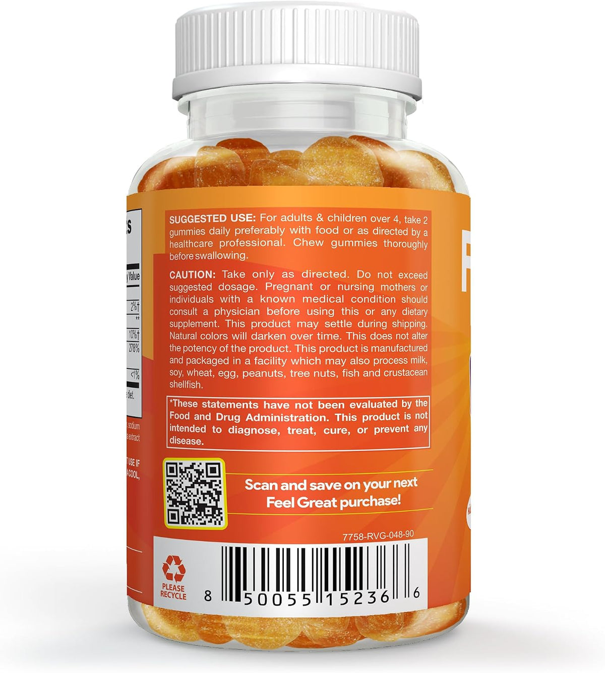 Feel Great Kids Vitamin C Gummies, Chewable, Gluten-free, 90 Gummies - görsel 9