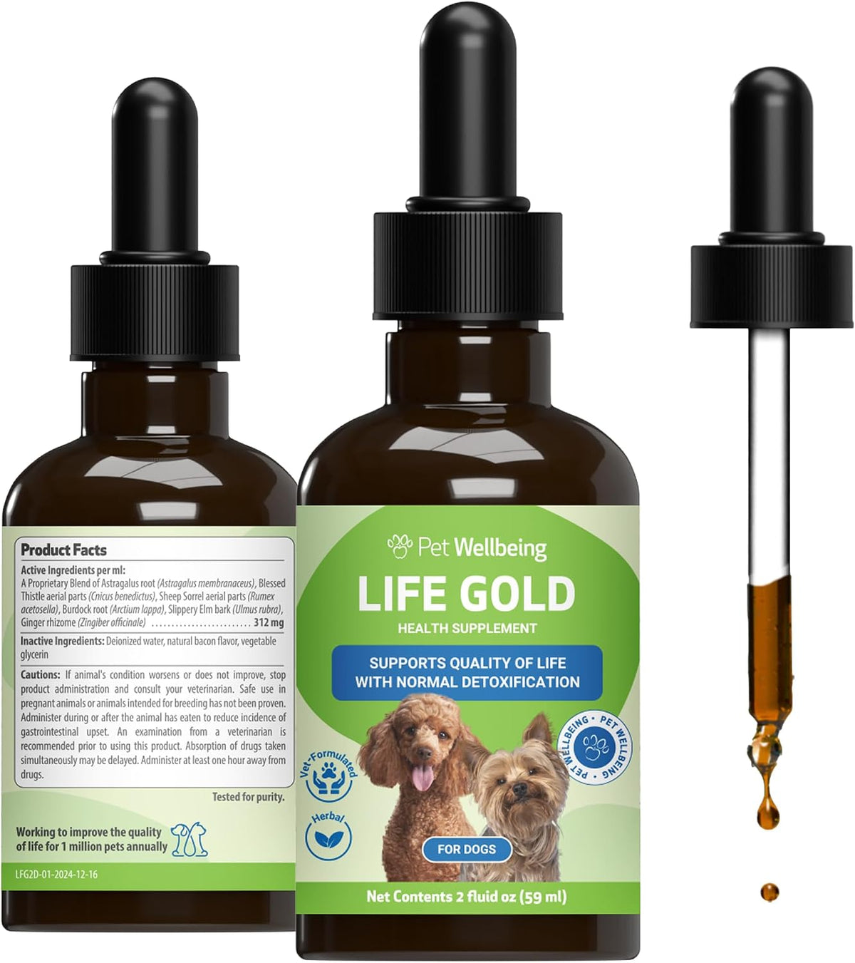 Pet Wellbeing Life Gold for Dogs – Supports Detoxification & Immune System Health with Astragalus & Sheep Sorrel – NASC Certified & Vet-Formulated – 118 ml Liquid Formula - görsel 10