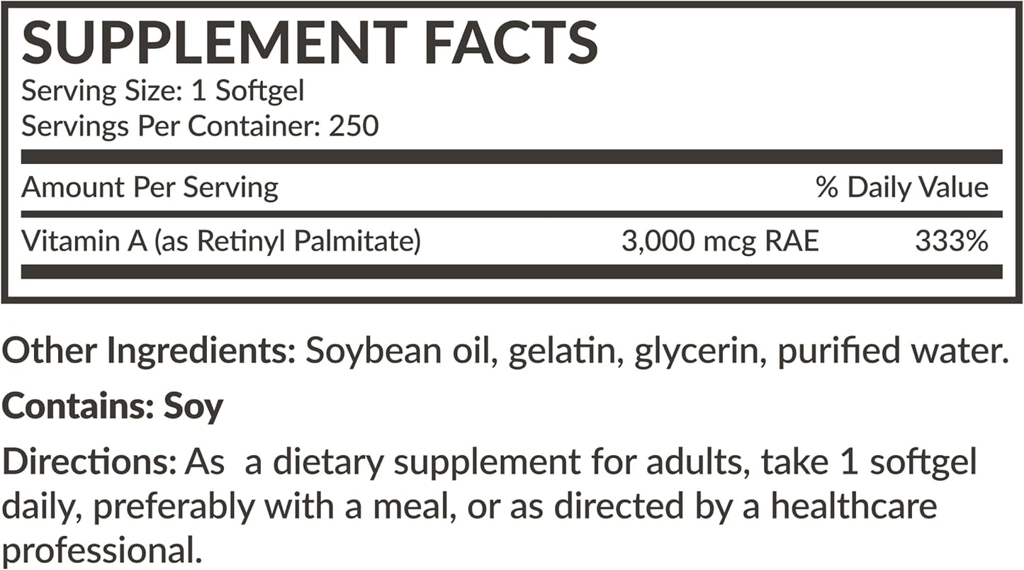 Futurebiotics Vitamin A 10,000 IU - Non-GMO, 250 Softgels - görsel 6