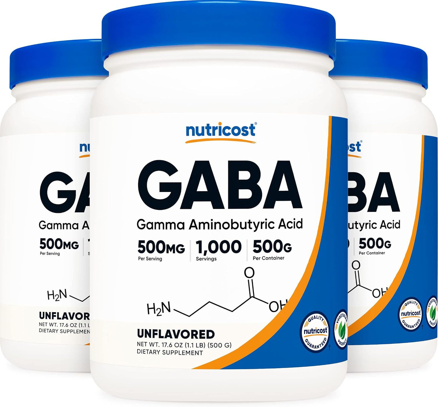 Nutricost Pure GABA Powder (Gamma-Aminobutyric Acid) - 500g (2 Pack) - görsel 7