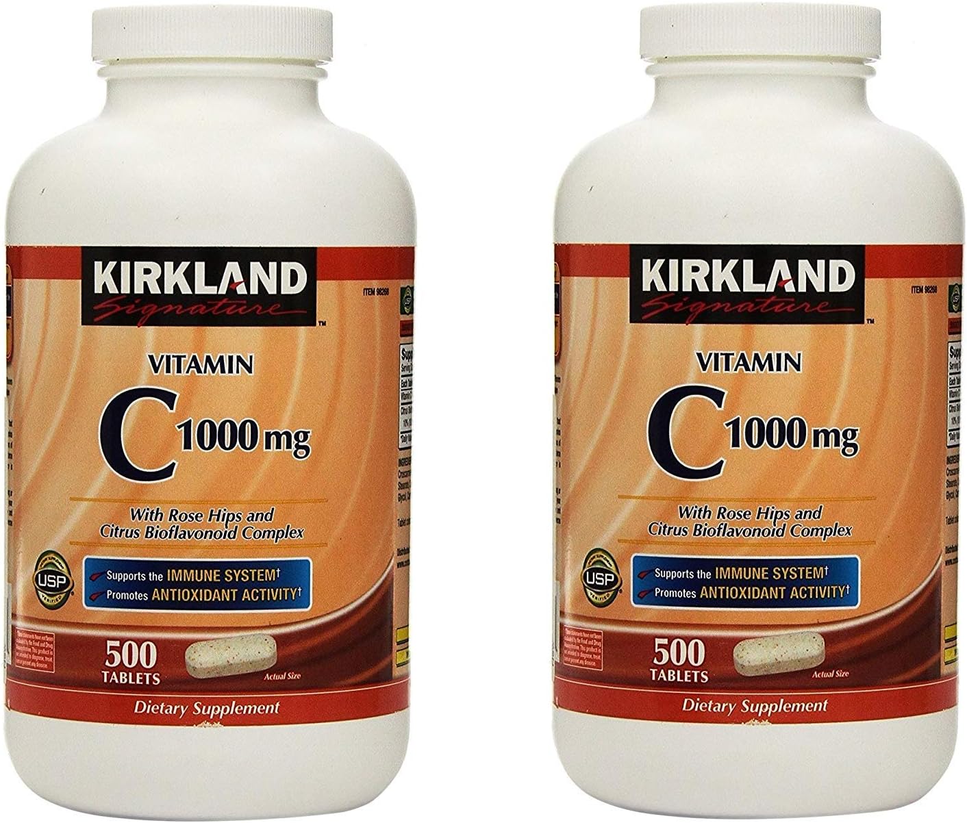 Kirkland Vitamin C (500 mg), Tangy Orange, Chewable Tablets, 500 Tablets (Pack of 2) - görsel 5