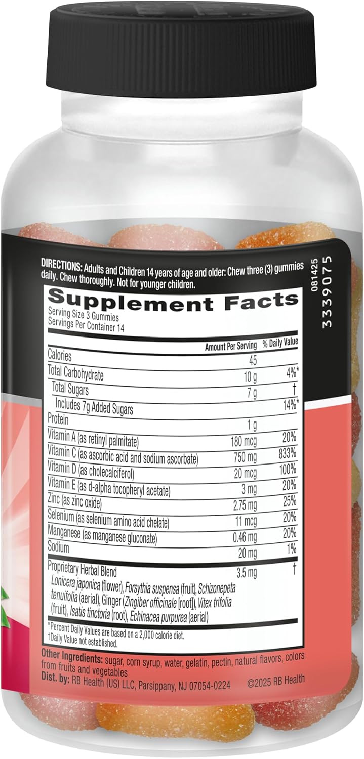 Airborne Immune Support Gummies, Assorted Fruit Flavour, 42 Ct - görsel 10