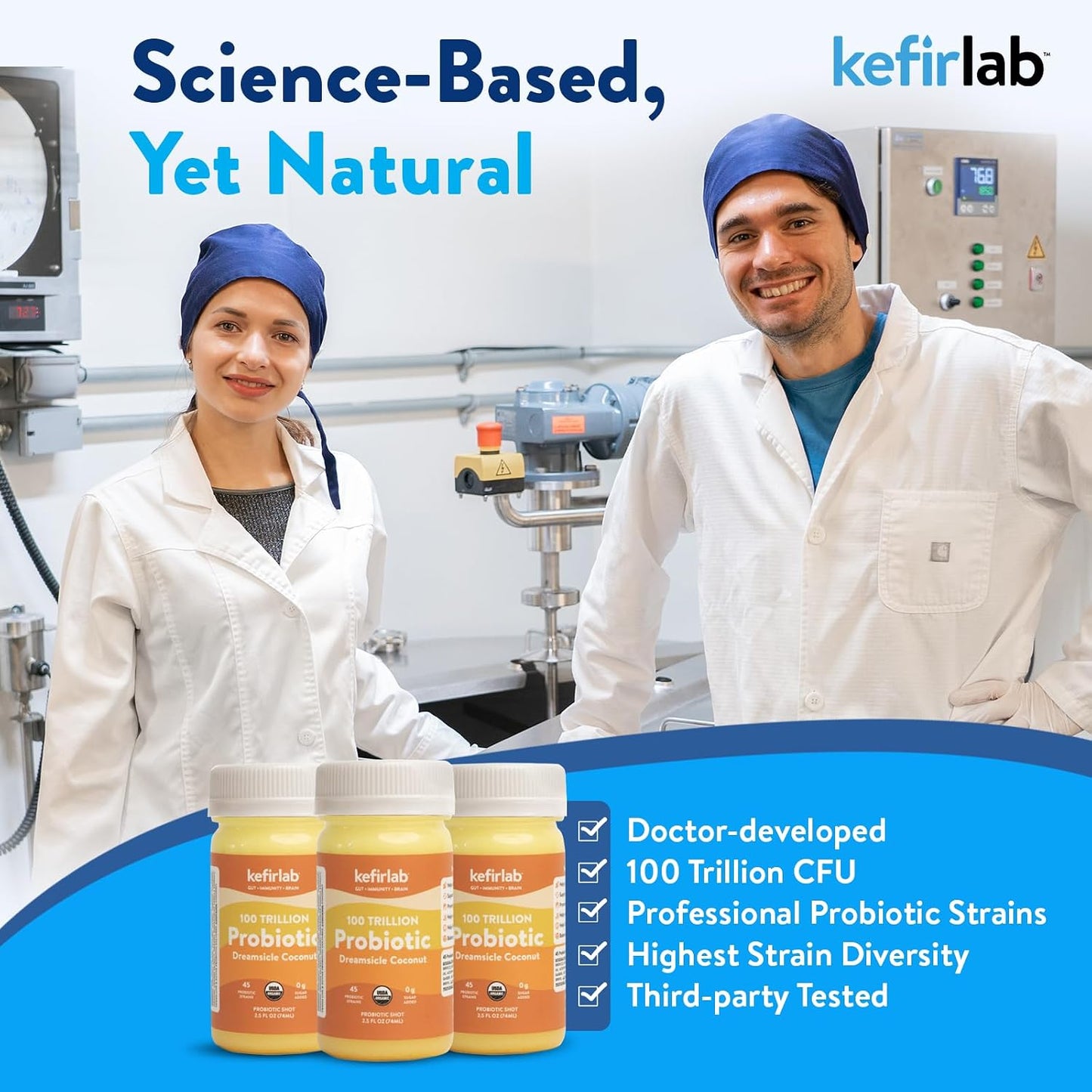 KefirLab Probiotics 100 Trillion CFU - 36 Strains - Vegan & Organic - Dreamsicle (16-Pack) - görsel 6