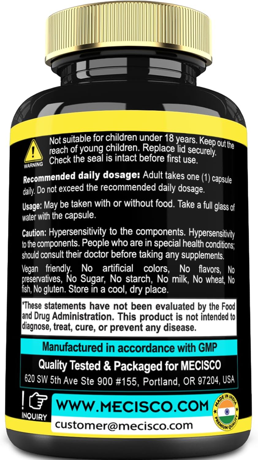 Mecisco Nattokinase Supplement with Trans-Resveratrol - 60 Capsules - görsel 8