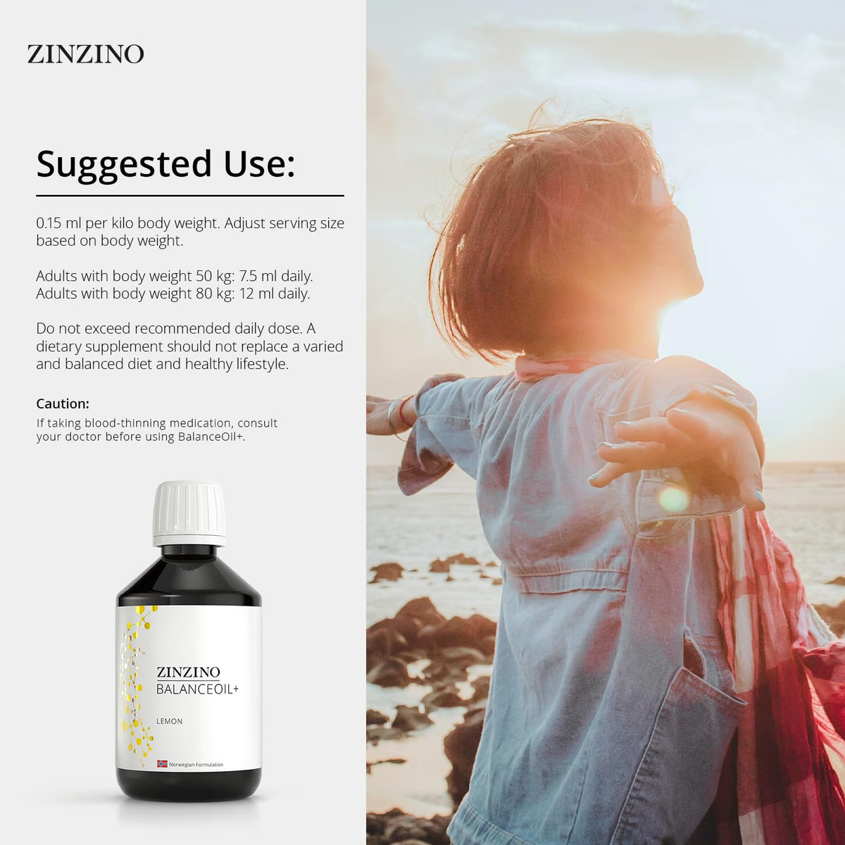ZINZINO BalanceOil+ Lemon - Omega-3 Supplement with Fish Oil and Extra Virgin Olive Oil (300ml) – Image 6