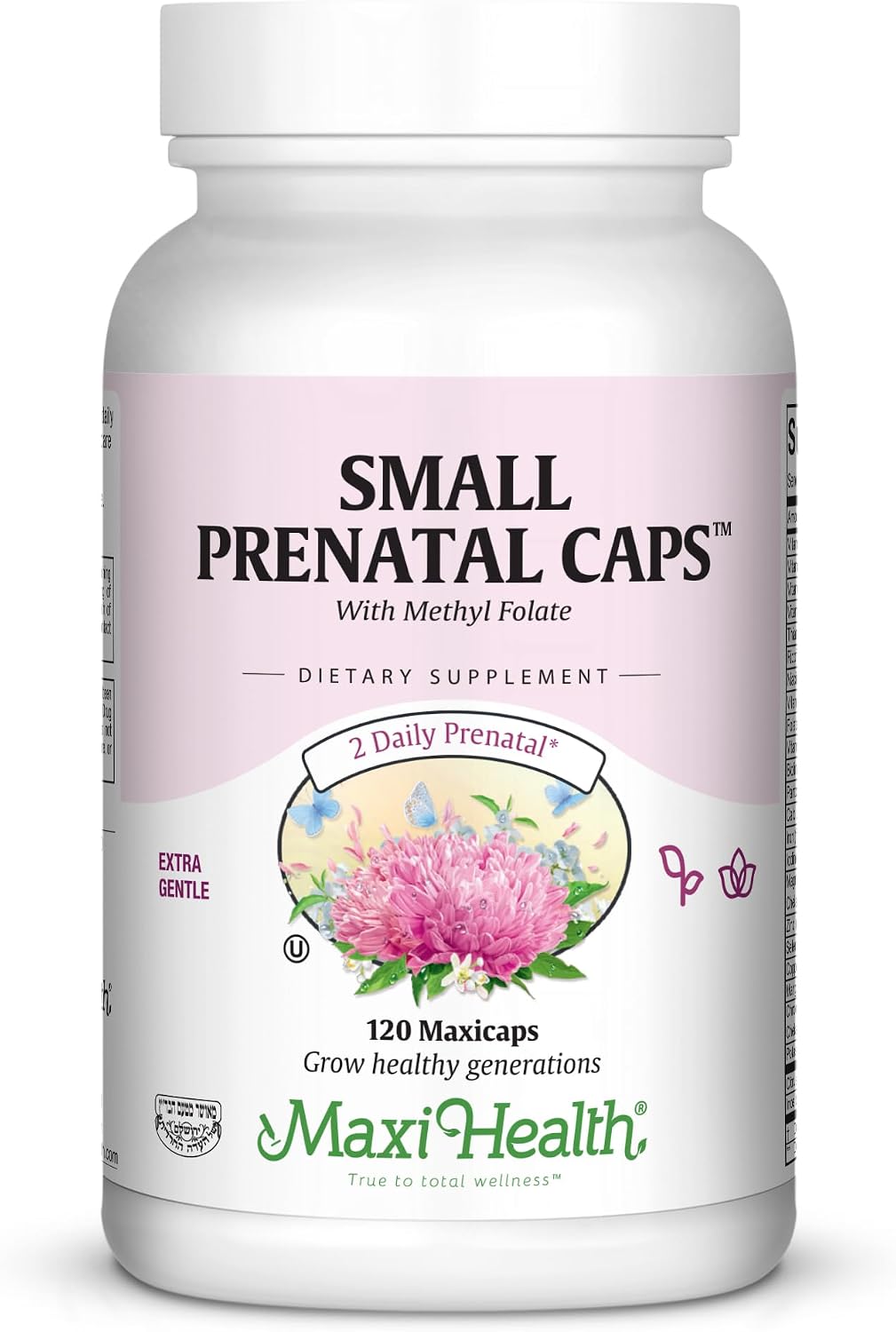 Maxi Health Prenatal Vitamins with Methyl Folate – 60 Capsules - görsel 5