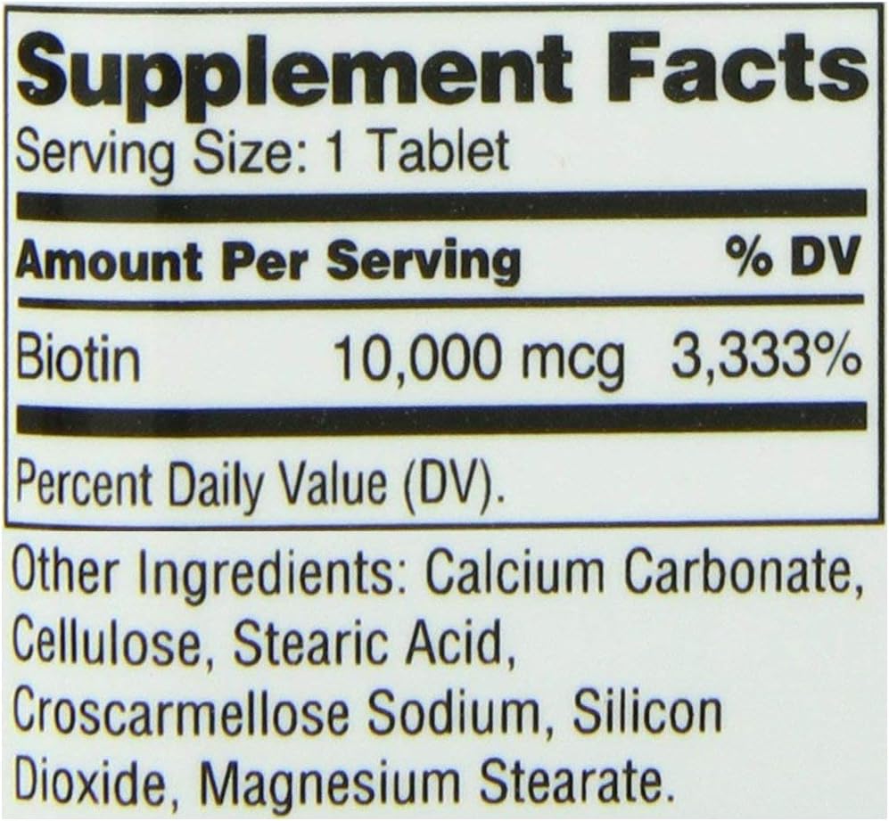 21st Century Biotin 10,000 mcg, 120 Tablets (Pack of 3) - görsel 2