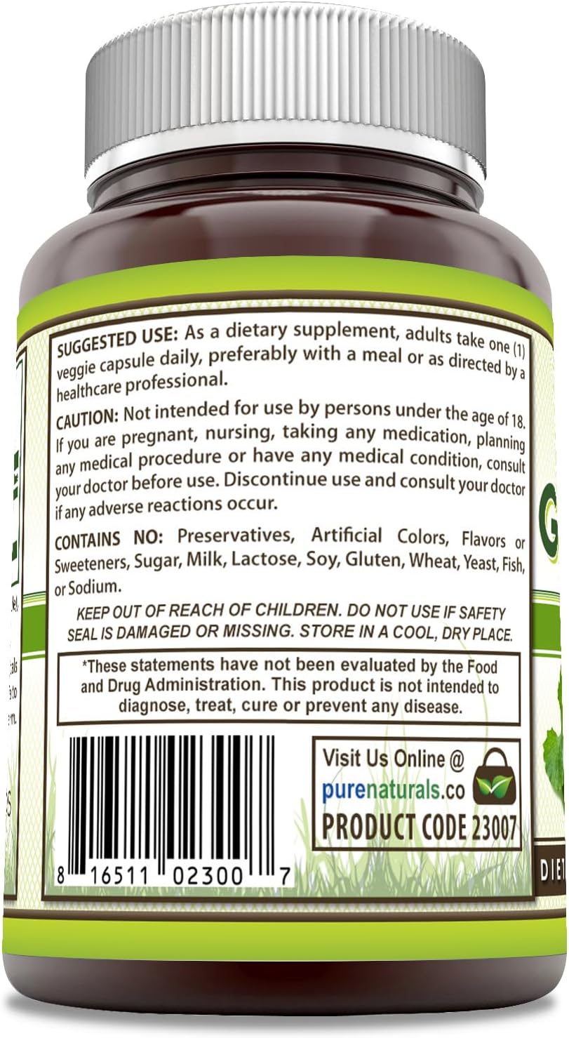 Pure Naturals Gotu Kola Supplement | 500 mg per serving | 120 Vegetable Capsules - görsel 3