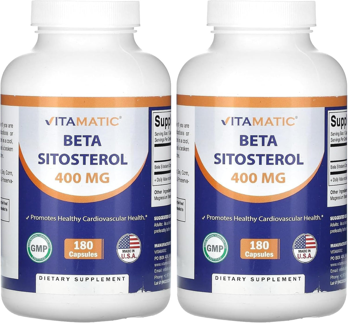 Vitamatic Beta Sitosterol Complex 400 mg, 180 Capsules - görsel 9