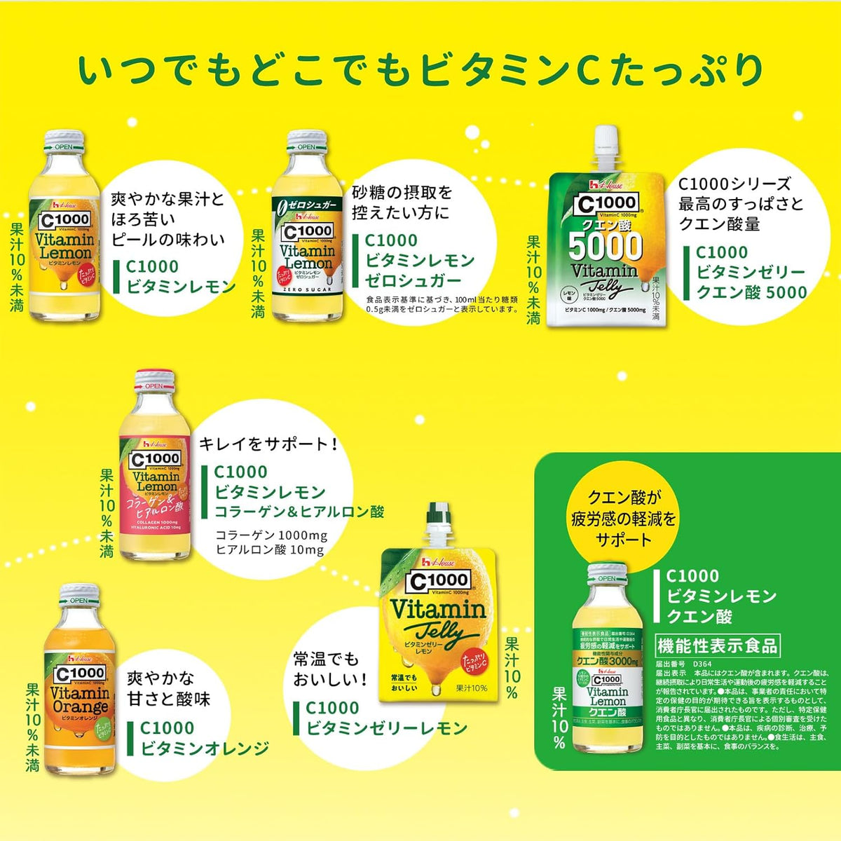 House C1000 Vitamin C Lemon Drink – 1000mg, 140ml (Pack of 6) - görsel 7