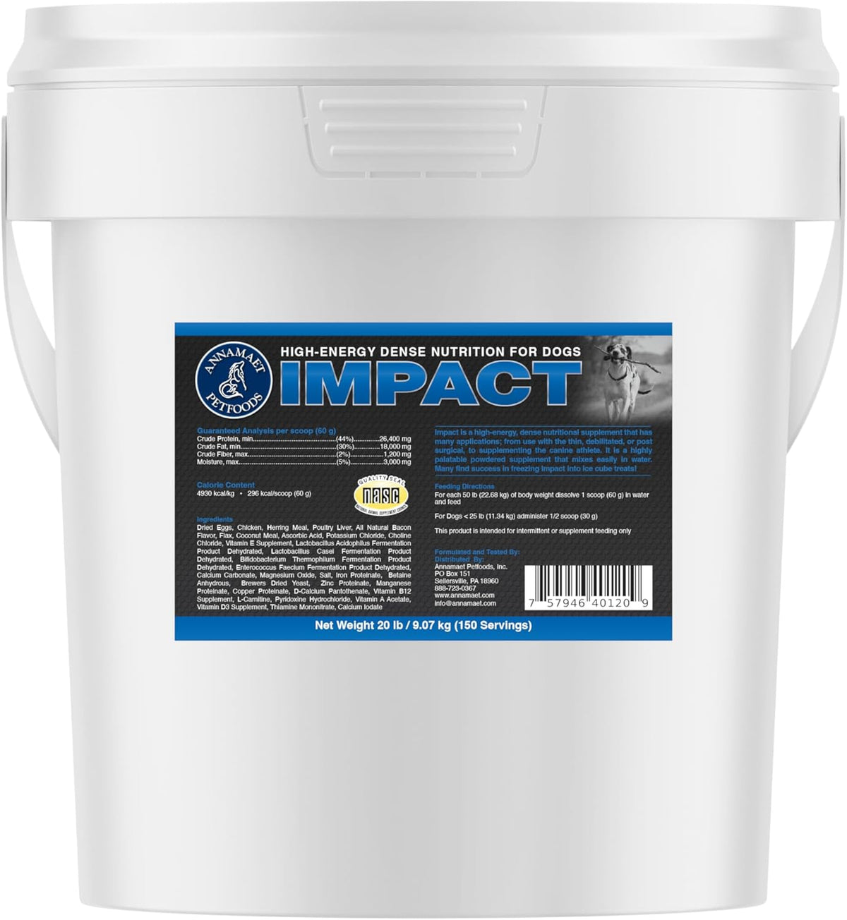 Annamaet Impact – High-Energy Dense Nutrition Supplement for Dogs – 450 g - görsel 8