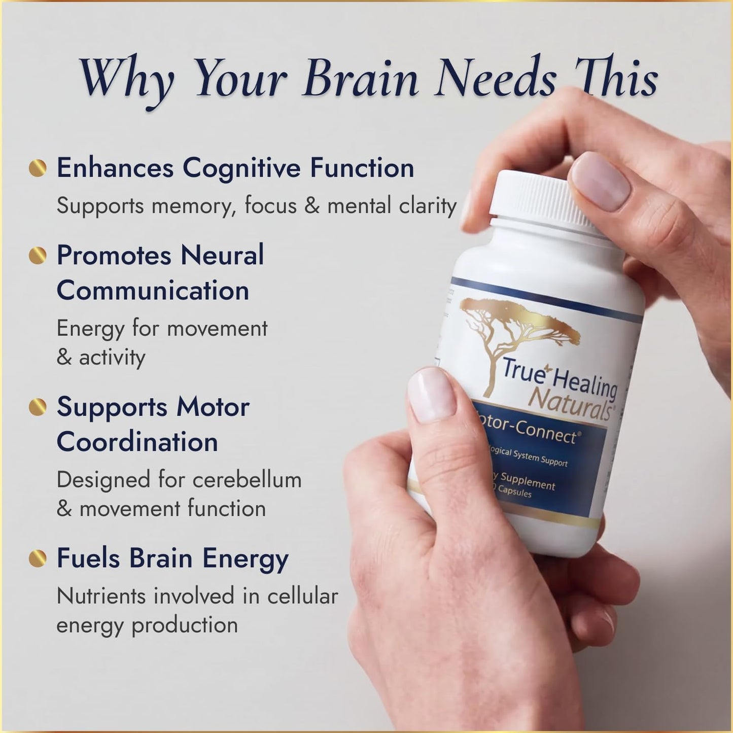 True Healing Naturals Motor Connect Brain Supplement - 60 Vegetarian Capsules - görsel 5