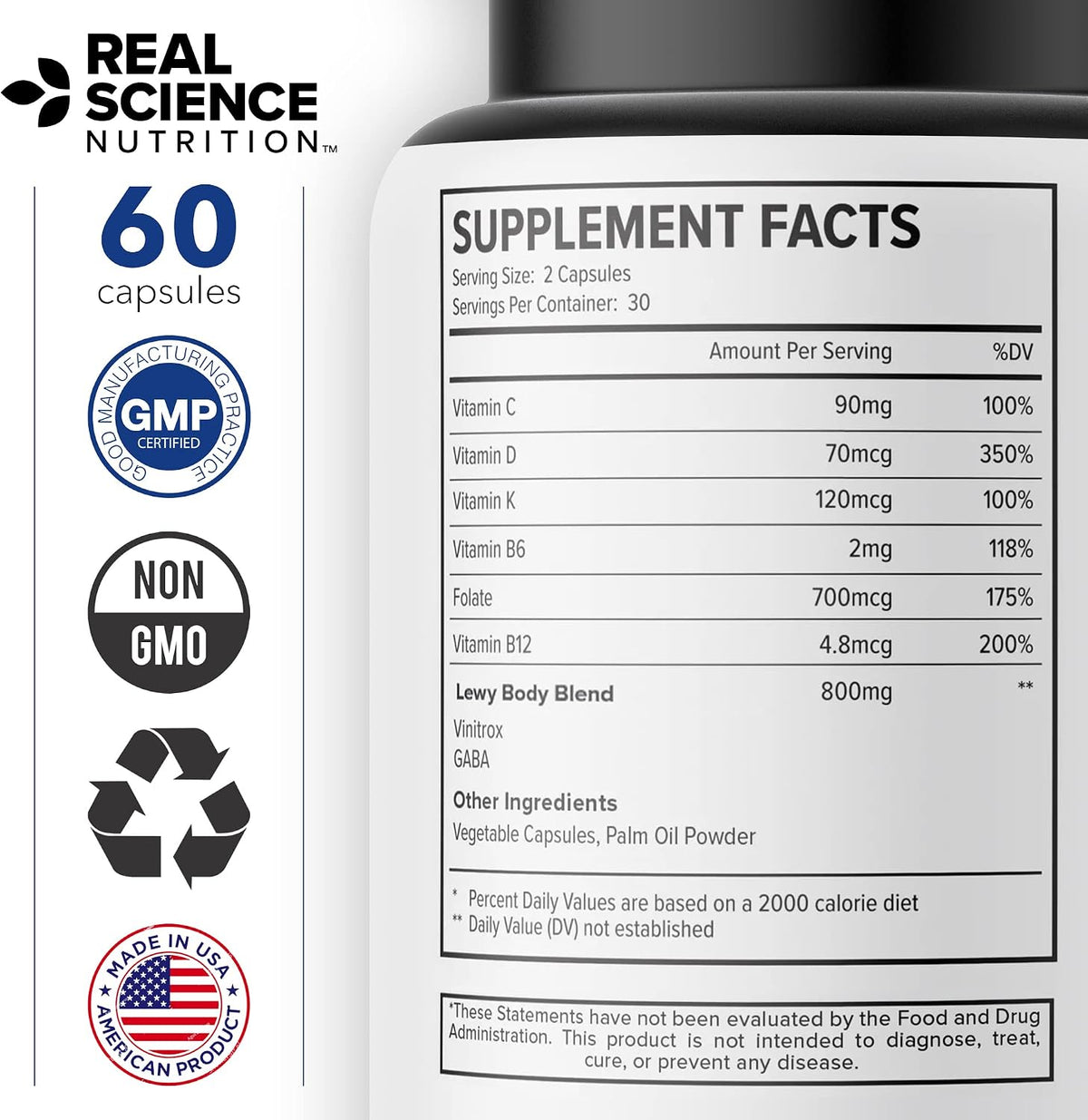 Real Science Nutrition Lew-X – Cognitive Support Supplement for Memory & Muscle Relaxation - görsel 9