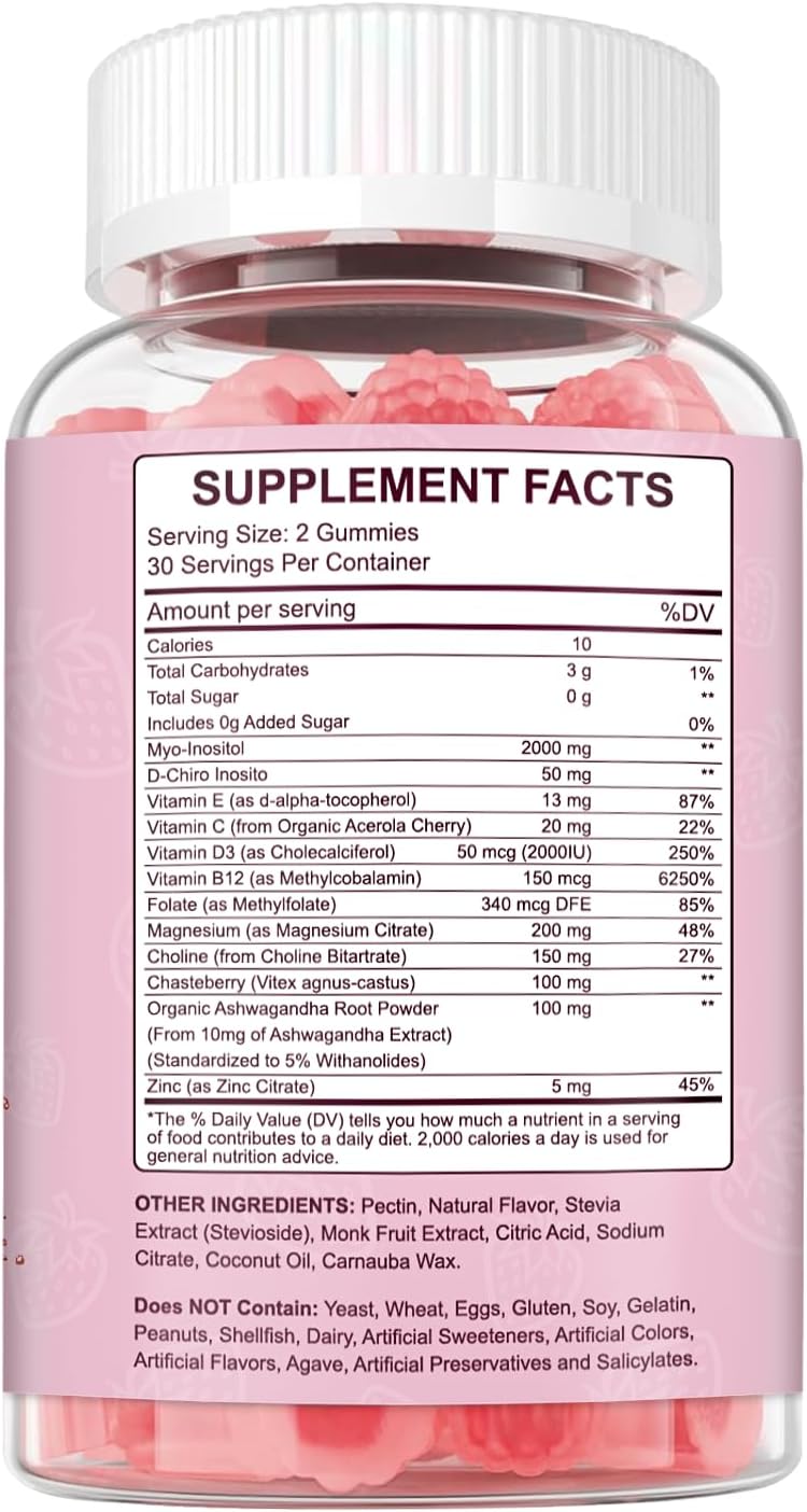 MICYDELAS Myo-Inositol & D-Chiro Inositol Gummies – 40:1 Ratio, 60 Gummies - görsel 8