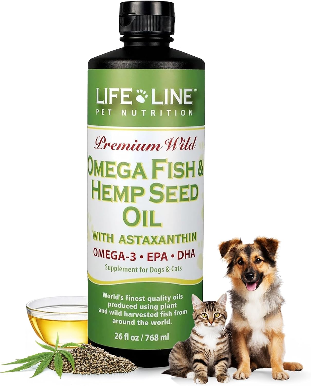 Lifeline Premium Omega 3 Fish & Hemp Oil for Dogs & Cats - Wild Caught - 240 ml - görsel 9