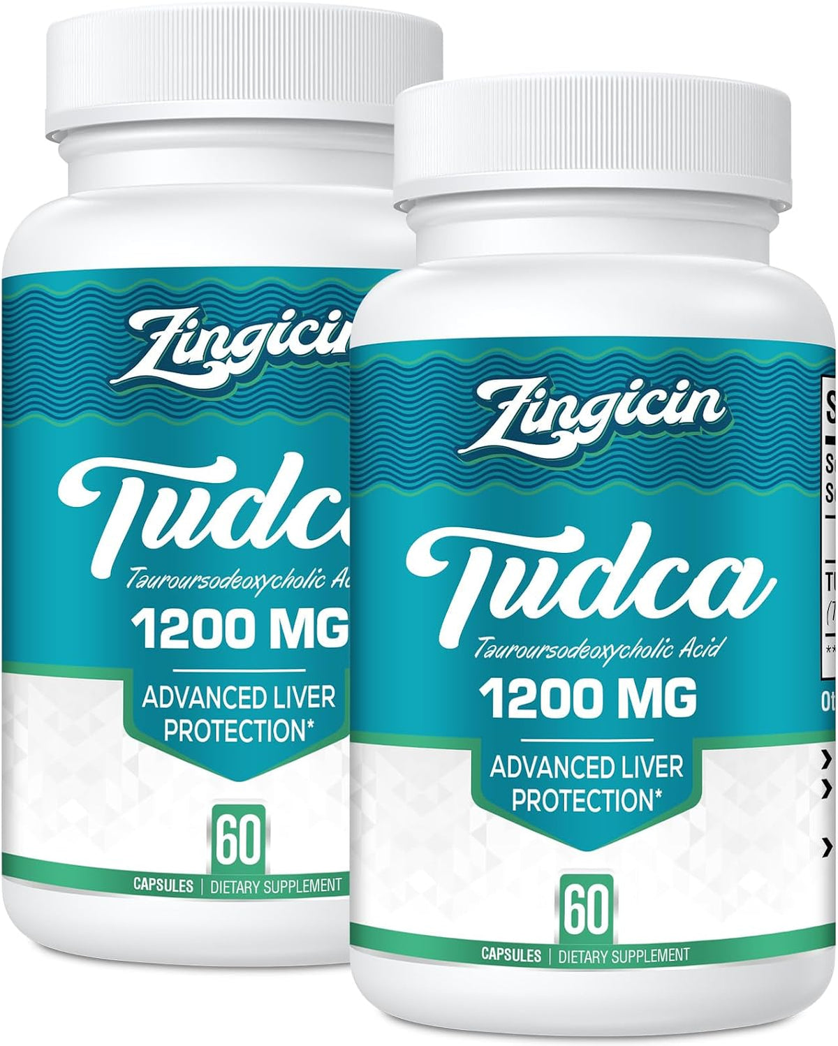 Zingicin TUDCA Supplement 1200mg - 60 Veggie Capsules - görsel 8