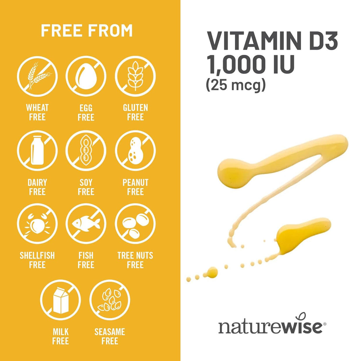 NatureWise Vitamin D3 1000 IU (25 µg) 30-Day Supply - görsel 10
