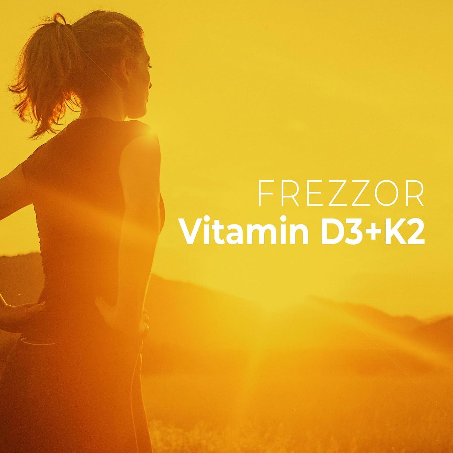 FREZZOR Vitamin D3 and K2 Capsules – High Potency D3 2000 IU + K2 (MK-7) 80 mcg for Bone and Heart Health, 60 Softgels - görsel 3