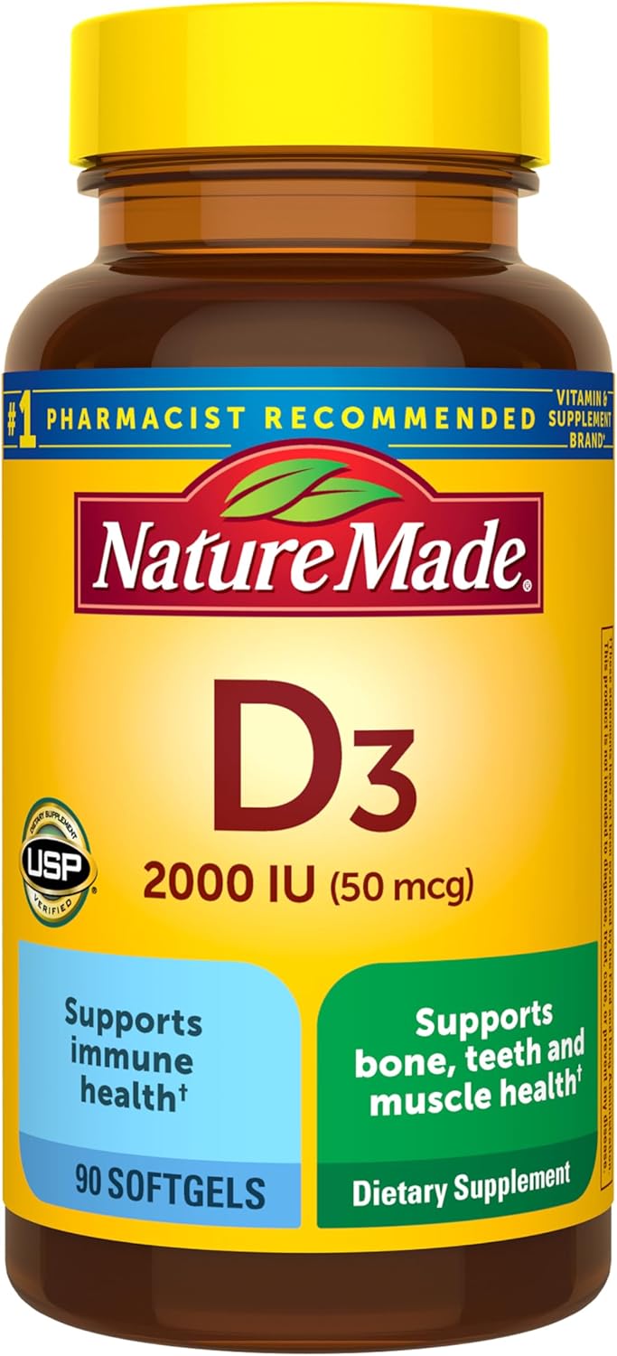 Nature Made Vitamin D3 2000 IU Softgels, 320 Capsules - görsel 8