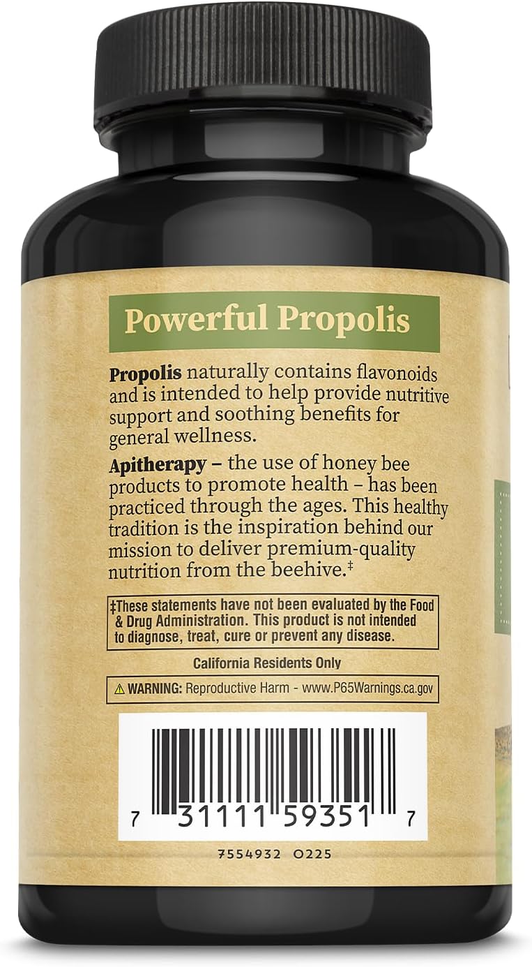 Honey Gardens Bee Propolis 650mg – 120 Capsules - görsel 3