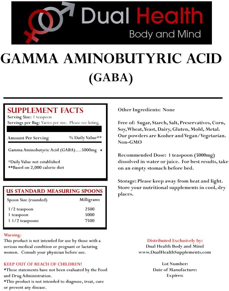 Pure GABA (2.5 kg) Gamma Aminobutyric Acid Powder Bulk Supplements - görsel 2