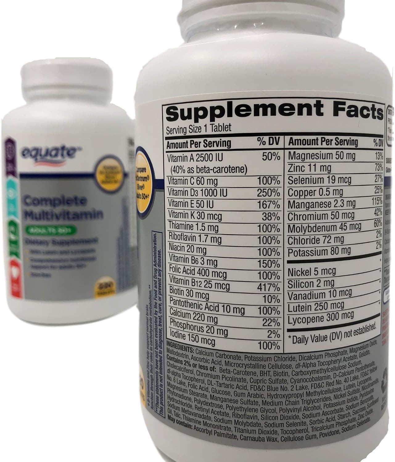 Equate Mature Complete Multivitamin with Lycopene - 220 Tablets - görsel 2