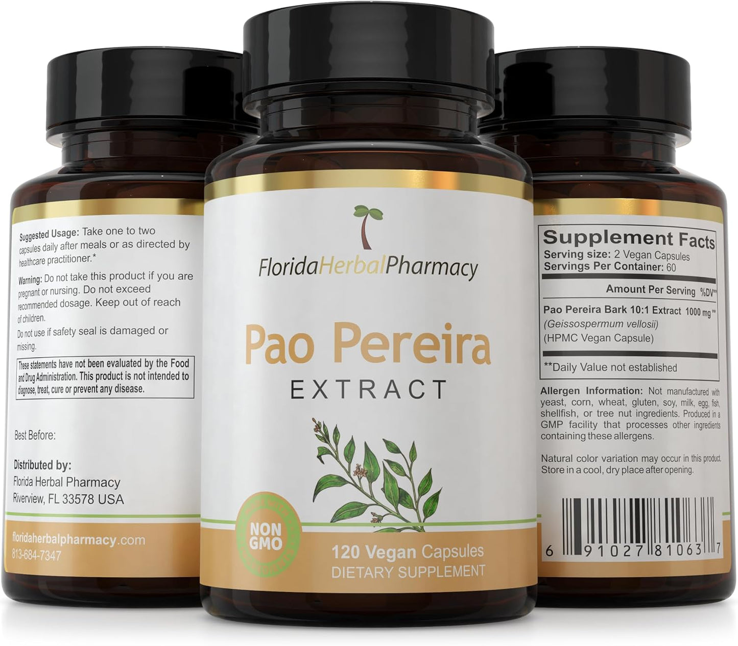 Pao Pereira Bark Extract Supplement Capsules – 10:1 Concentrate, 500mg per Capsule - görsel 4