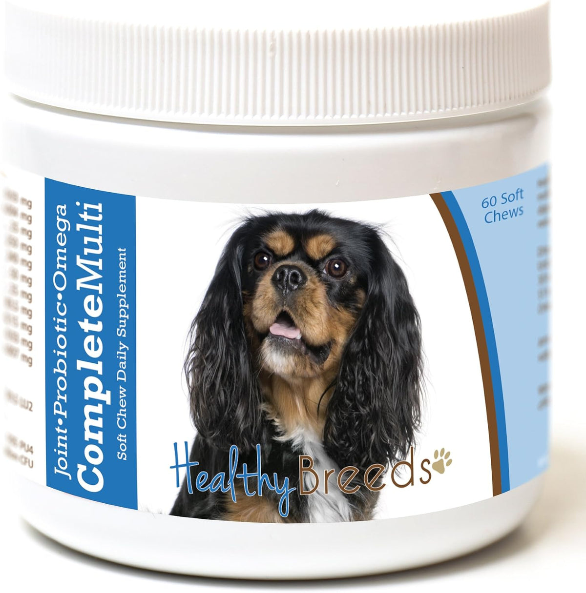 Healthy Breeds Cavalier King Charles Spaniel All in One Multivitamin - Complete with Probiotics, Glucosamine, Chondroitin & Omegas - 60 Soft Chewy Treats - görsel 1