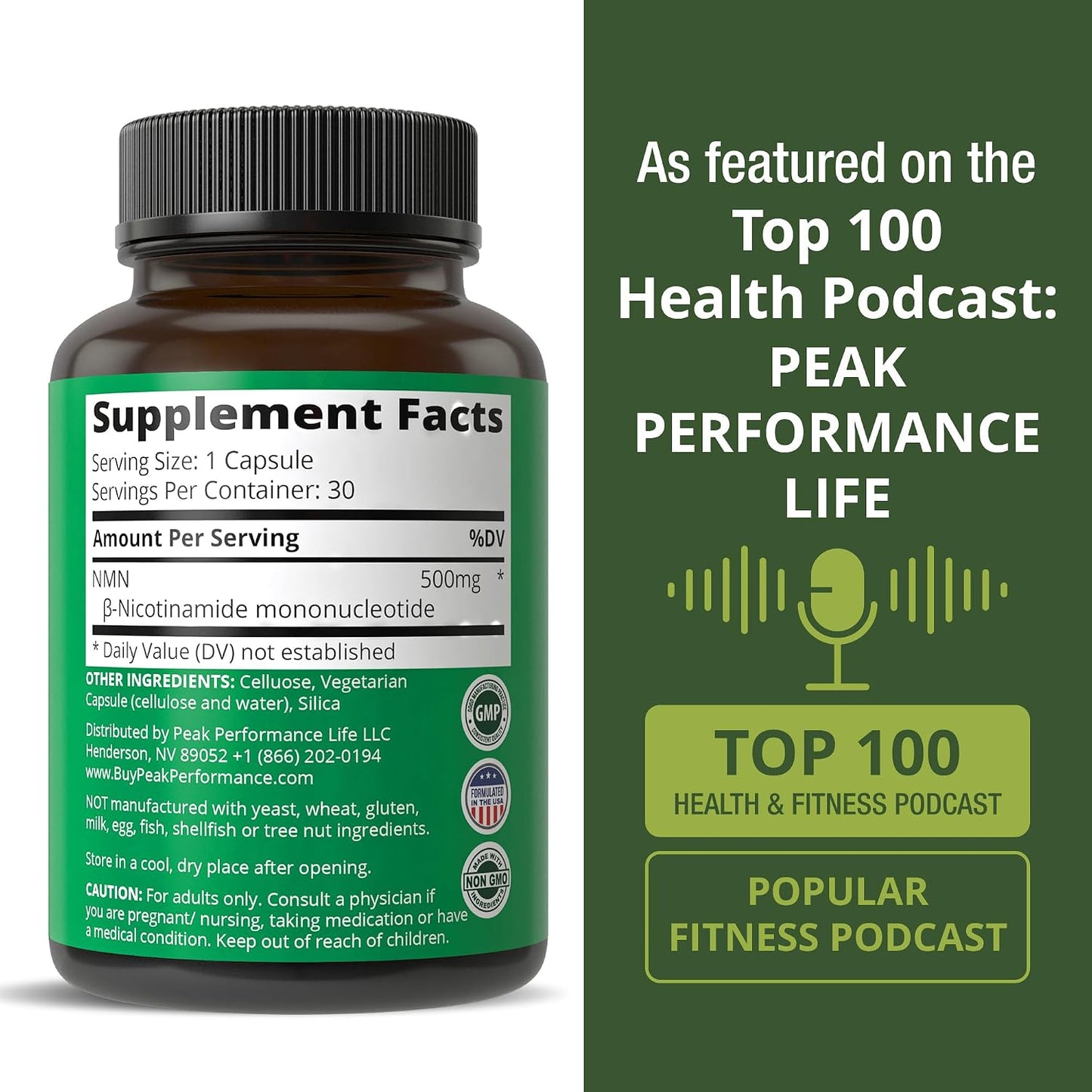 NMN Supplement – Stabilised Nicotinamide Mononucleotide 500mg per Capsule | Ultra High Strength (2 Capsules = 1,000mg) for NAD+ Boost and Healthy Ageing - görsel 6