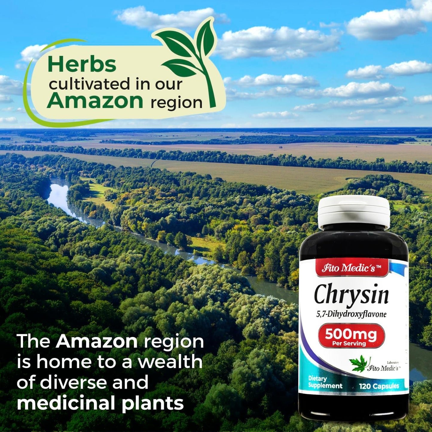 FITO MEDIC'S Lab Chrysin with Passion Flower Supplement, 120 Capsules - görsel 8