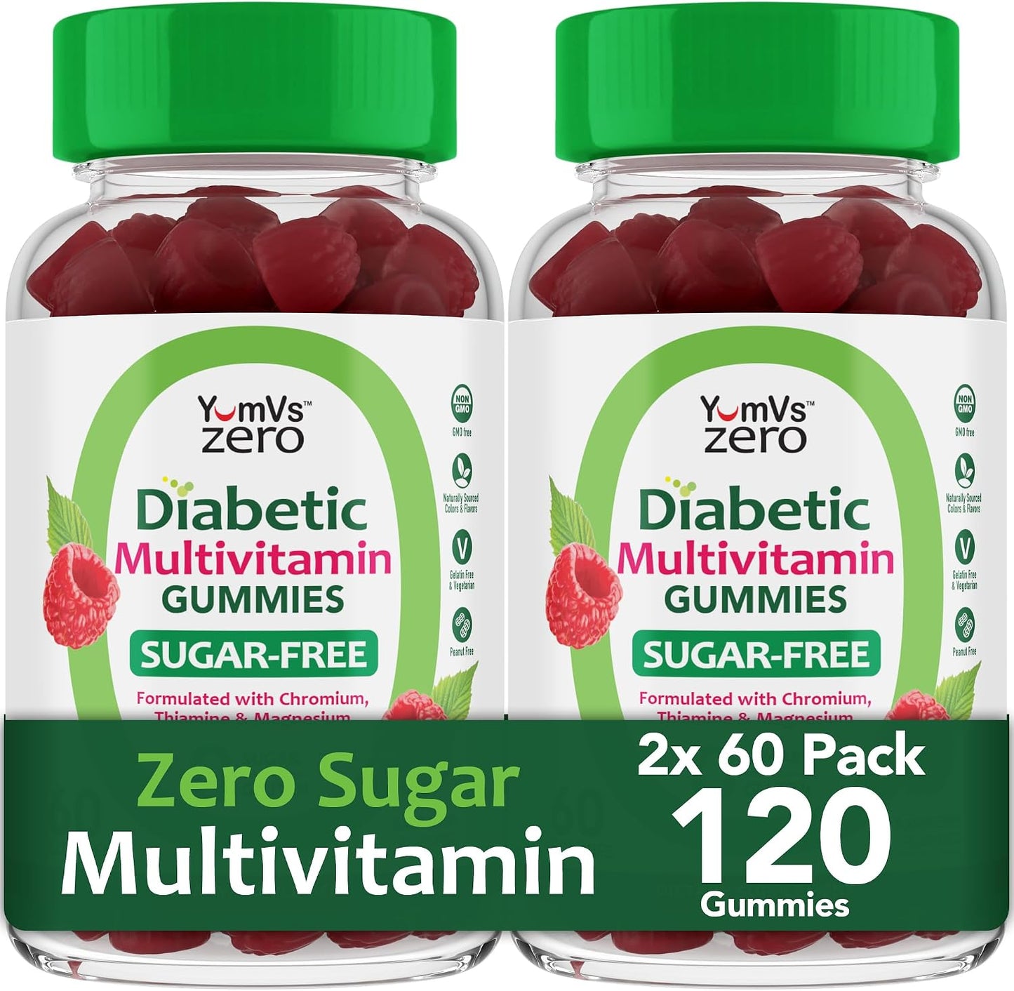 YUM-V'S Sugar-Free Multivitamin Gummies for Women and Men – 60 Count - görsel 8