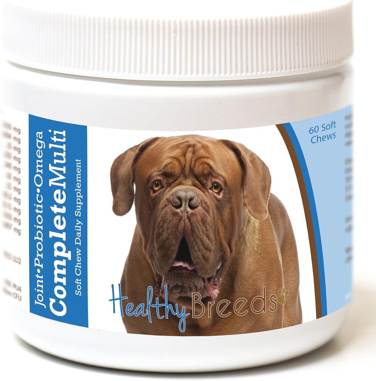 Healthy Breeds Dogue de Bordeaux All in One Multivitamin - Complete with Probiotics, Glucosamine, Chondroitin & Omegas - 60 Soft Chewy Treats - görsel 1
