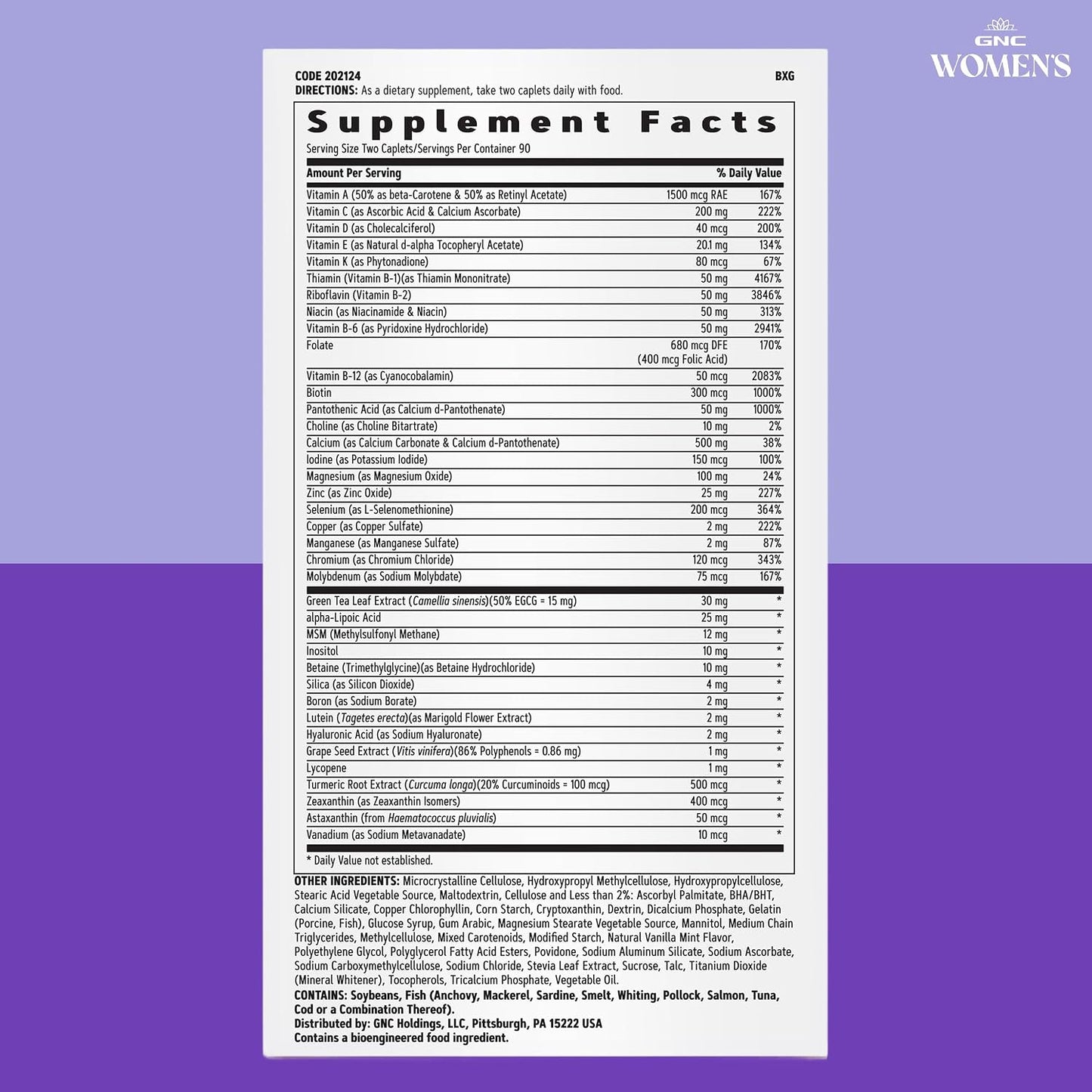 GNC Women's Multivitamin Active Without Iron, 180 Caplets - görsel 7