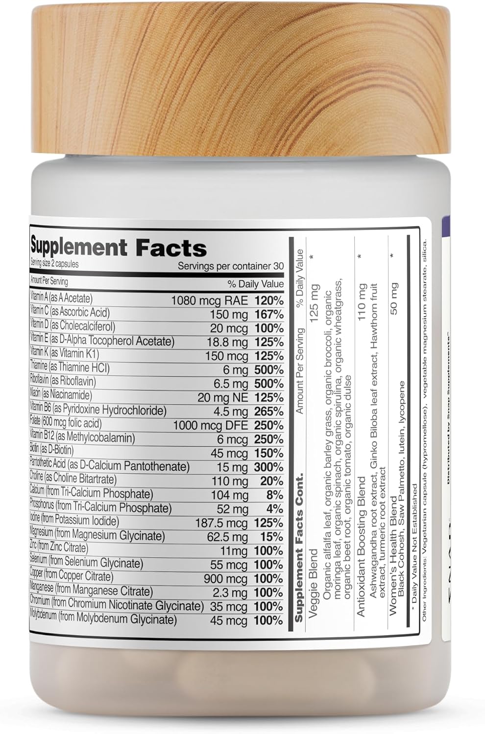 Snap Supplements Daily Multivitamin for Women, 60 Capsules - görsel 10