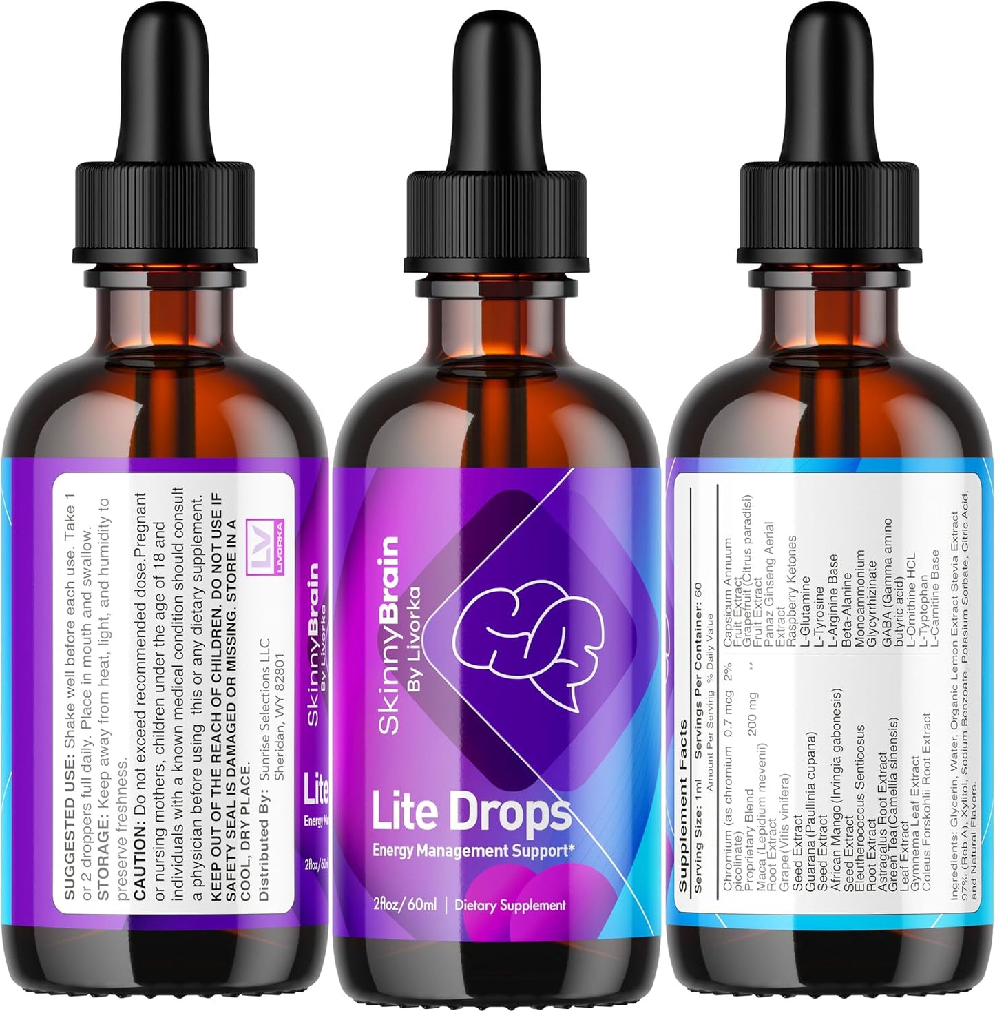 (2 Pack) Skinny Brain Liquid Drops, Skinny Brain Mineral Drops – 2 Bottles for 60 Days - görsel 7