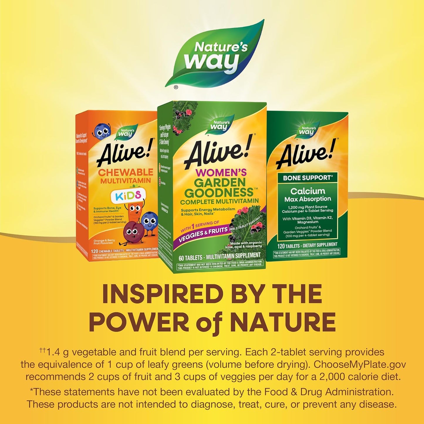 Nature's Way Alive! Women's Garden Goodness Complete Multivitamin, 60 Tablets - görsel 7