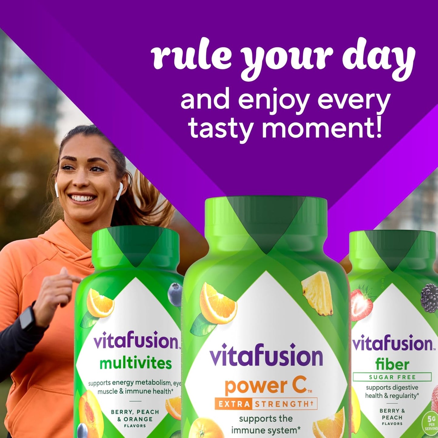 vitafusion Extra Strength Power C Gummy Vitamins – Tropical Citrus Flavour, 92 Count - görsel 10
