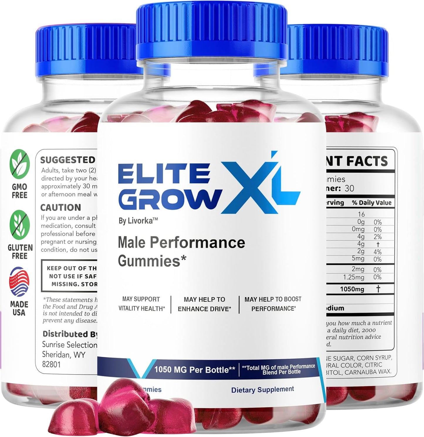 Elite Grow XL Gummies – Official Men's Multivitamin Supplement (300 Gummies, 5-Month Supply) - görsel 8