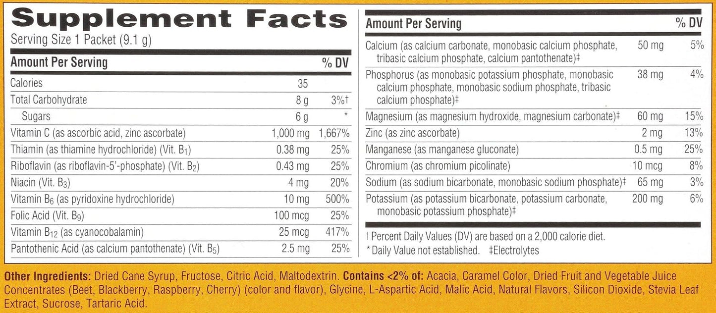 Emergen-C, Raspberry, 30 Sachets 1000mg – Pack of 3 - görsel 4