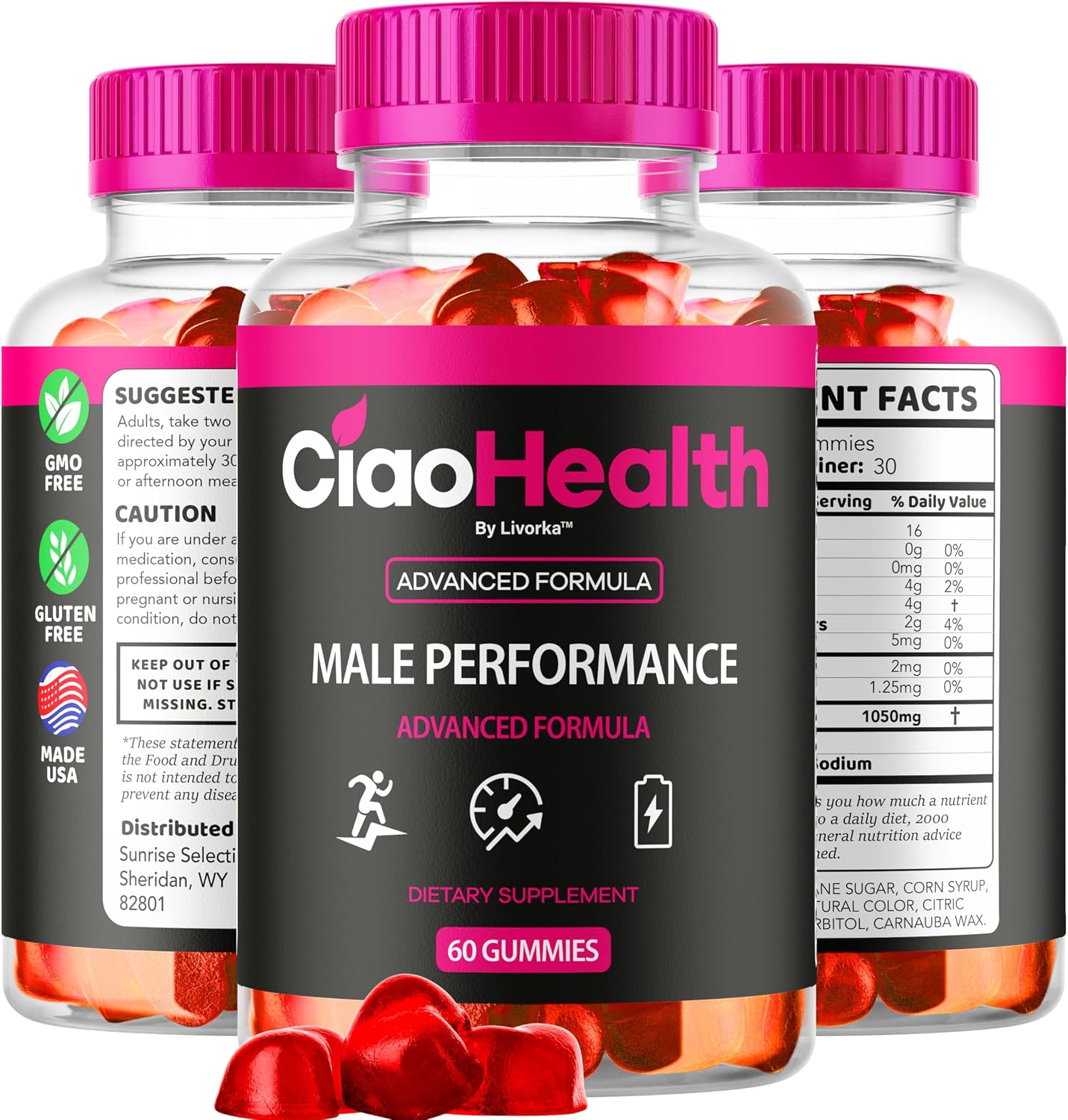 Ciao Health Gummies for Men (2 Pack) - Official Formula, 120 Gummies - görsel 5