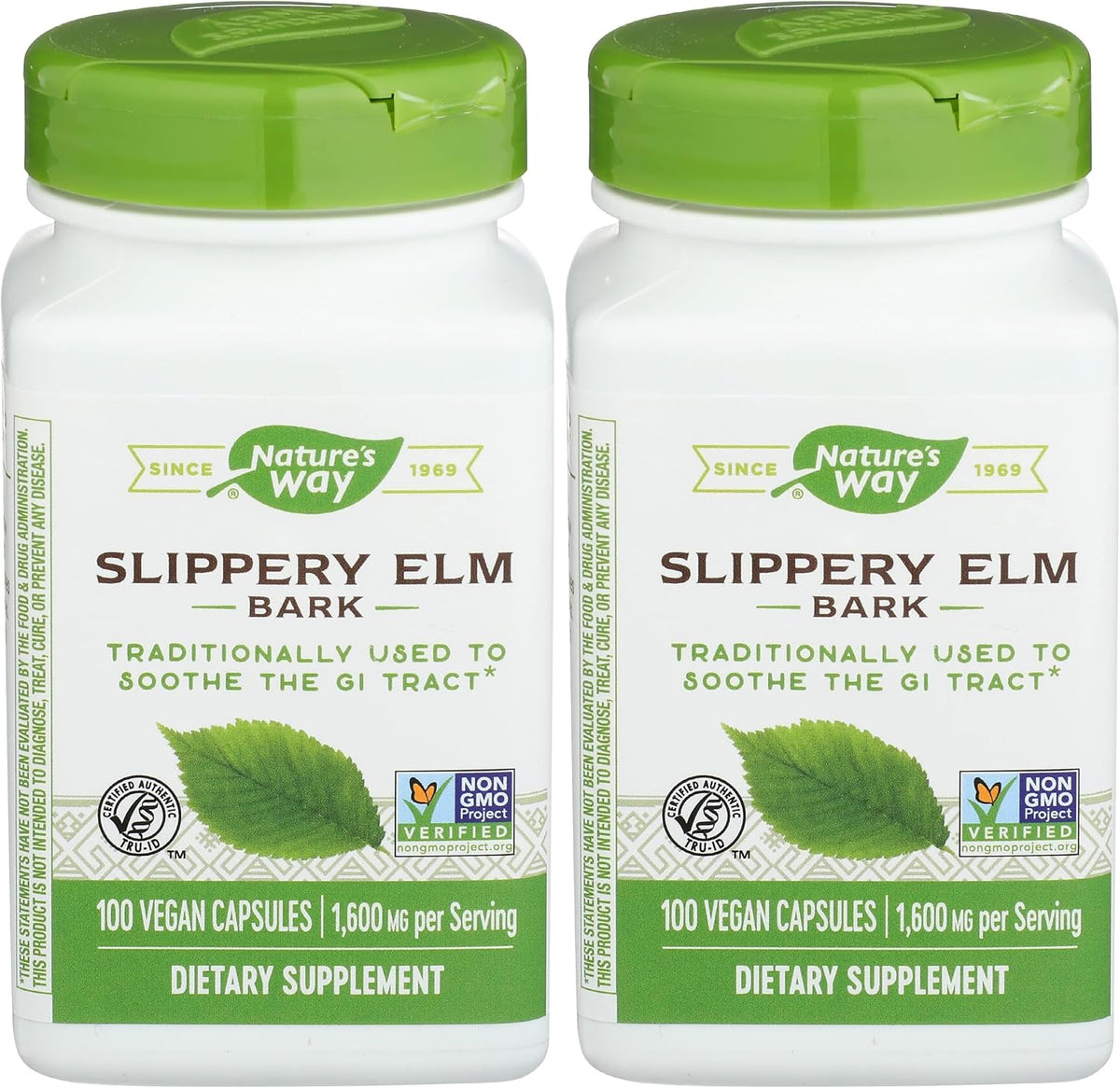 Nature's Way Slippery Elm Bark, 400 mg, 100 Capsules - görsel 7