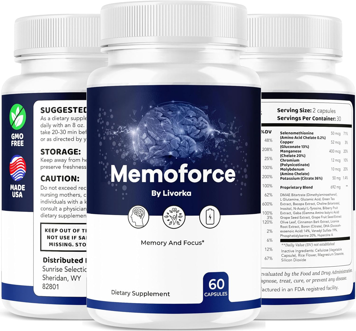 (2 Pack) Memoforce Brain Supplement - Official Memoforce Premium Formula Capsules, Advanced Support for Wellness & Overall Health, Memoforce Reviews, 120 Capsules for 2 Months - görsel 7