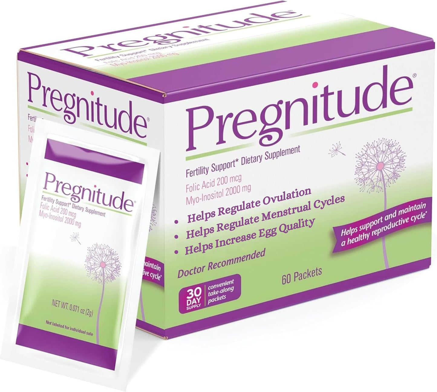 Pregnitude Reproductive Wellness Food Supplement with Folic Acid and Myo-Inositol, Unflavoured Powder Sachets, 120 Sachets (60-Day Supply) - görsel 5