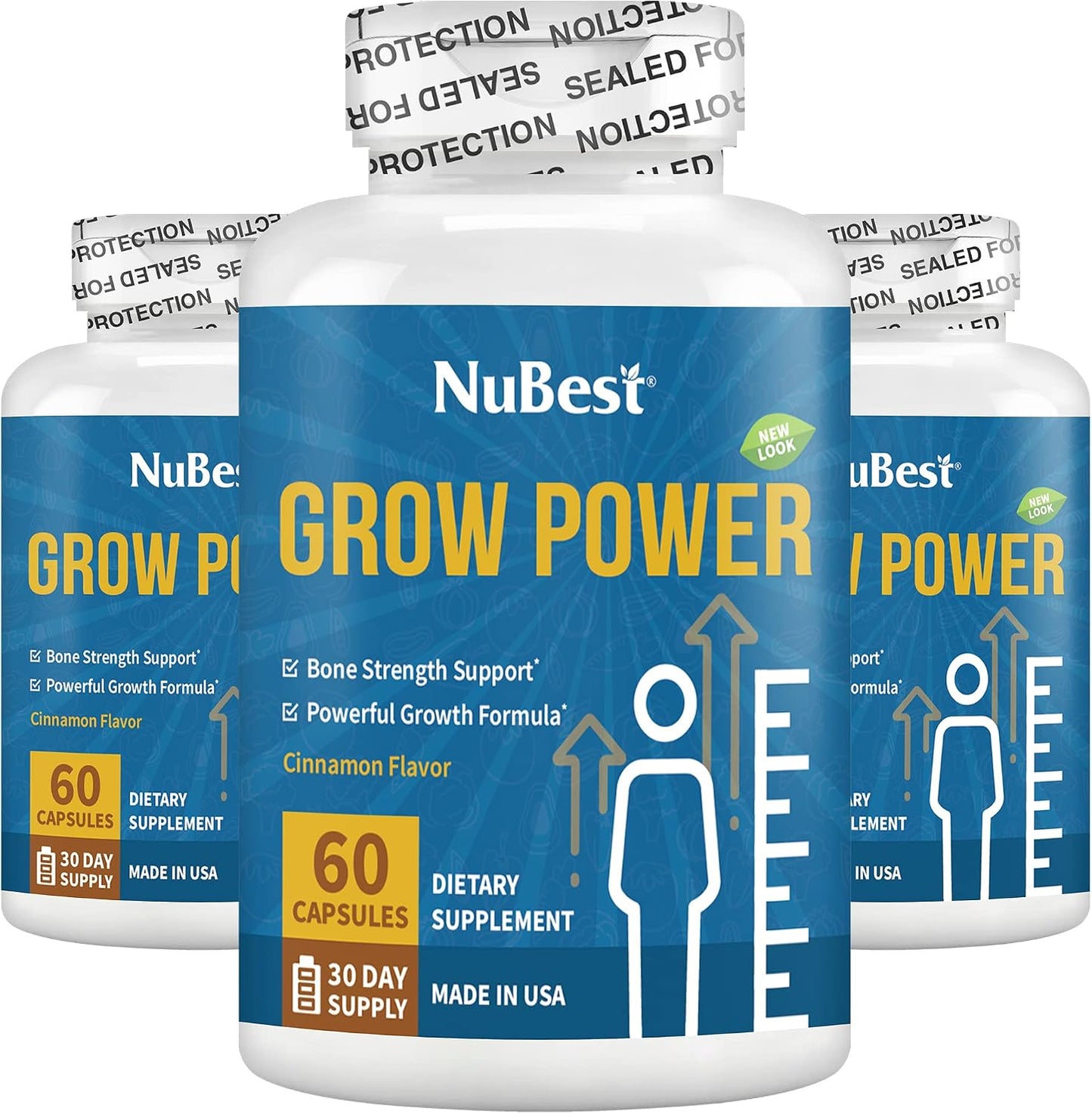 NuBest Grow Power - Calcium, Magnesium, Vitamin D3 and Multivitamin for Normal Bones - 60 Capsules (1 Month Supply) - görsel 7