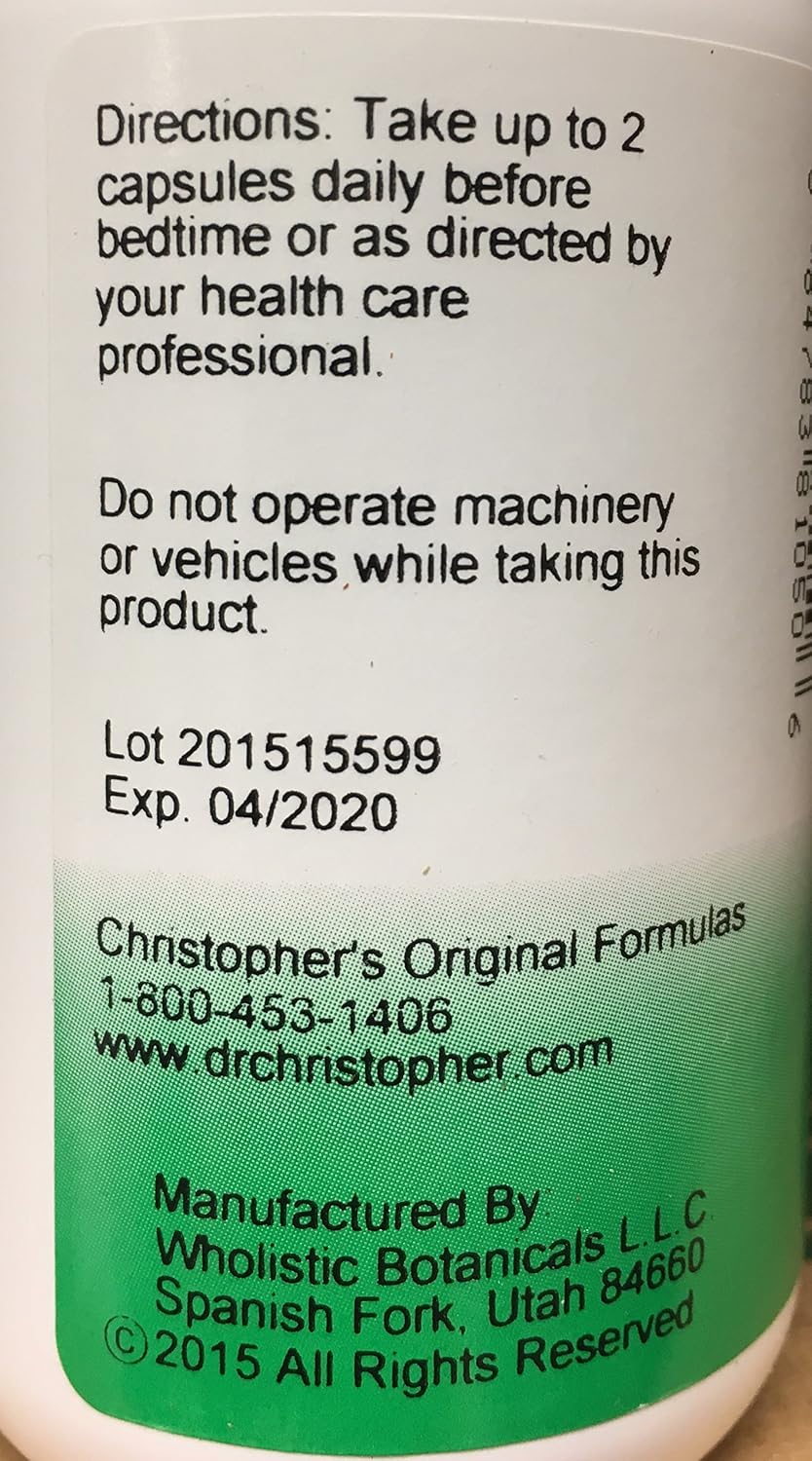 Christopher's Original Formulae Slumber Capsules, Natural Sleep Aid, 100 Vegetarian Capsules - görsel 3