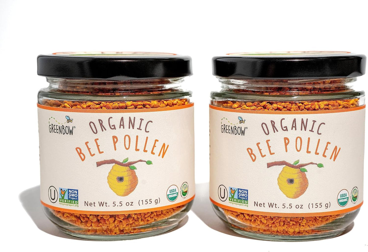 Greenbow Organic Bee Pollen – 100% USDA Certified Organic, Non-GMO, Halal, Kosher, Gluten-free – 453g (16oz) - görsel 6