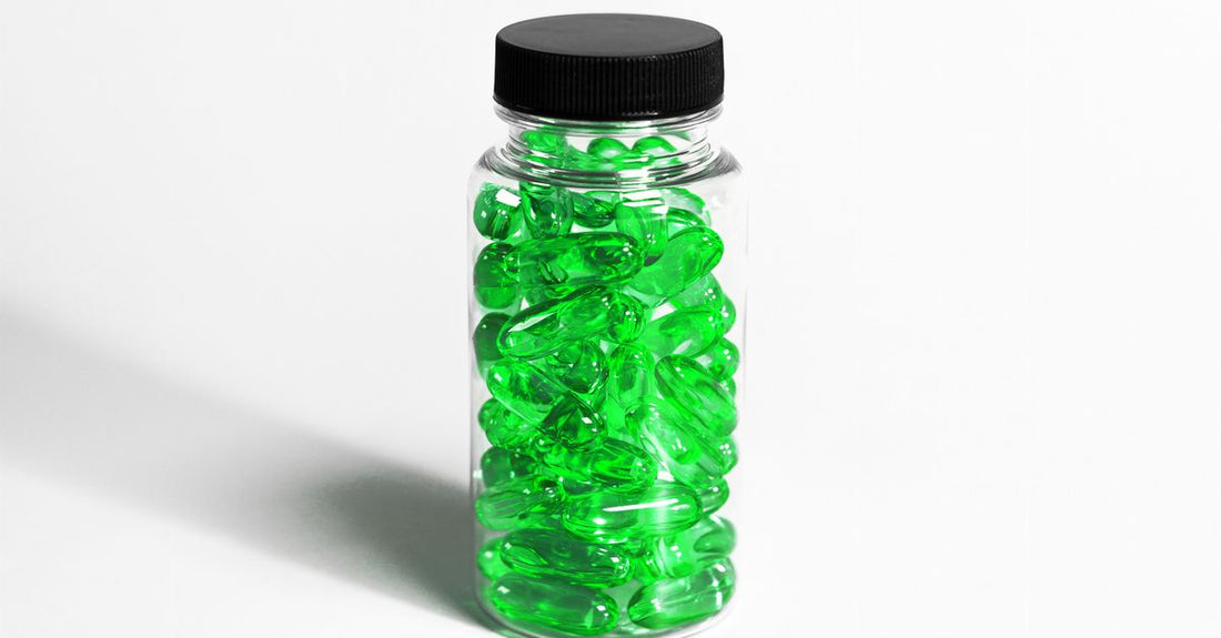 A glass bottle of vitamin D3 supplement capsules on a white background, labelled for men's health, illustrating the best men's vitamin D supplement guide for UK shoppers.