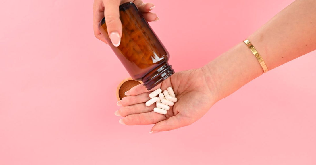 Two vitamin B12 supplement bottles side by side, one labelled methylcobalamin and the other cyanocobalamin, illustrating the vitamin b12 methylcobalamin vs cyanocobalamin choice.