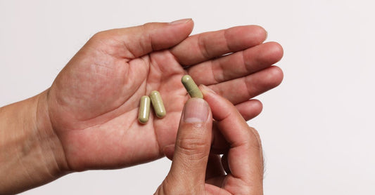 Gokshuradi Guggul capsules in a jar, an Ayurvedic herbal supplement for urinary and kidney support, available at Ukvitalityvitamins.